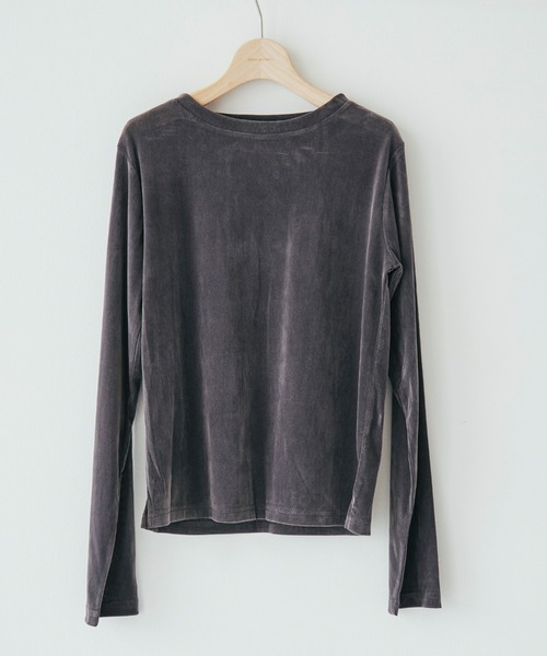 Doux archives（ドゥアルシーヴ）の「シアーベロアロンＴｅｅ（Tシャツ/カットソー・レディース・ブラウン/チャコールグレー/ブラック・FREE）」の12枚目の写真