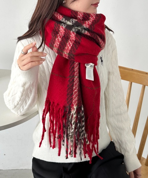 セール】シンプルタータンチェックマフラー（マフラー）｜CLEA（クレア