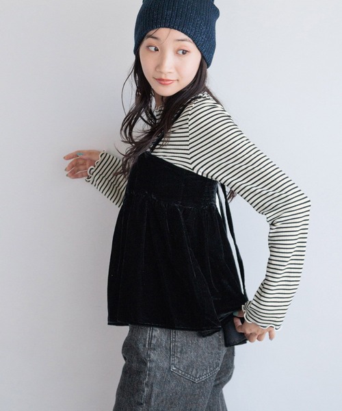 LOWRYS FARM（ローリーズファーム）の「アソートギャザーキャミ 138736（キャミソール・レディース・ブラック系その他/ブラック/アイボリー・LONG/SHORT）」の14枚目の写真