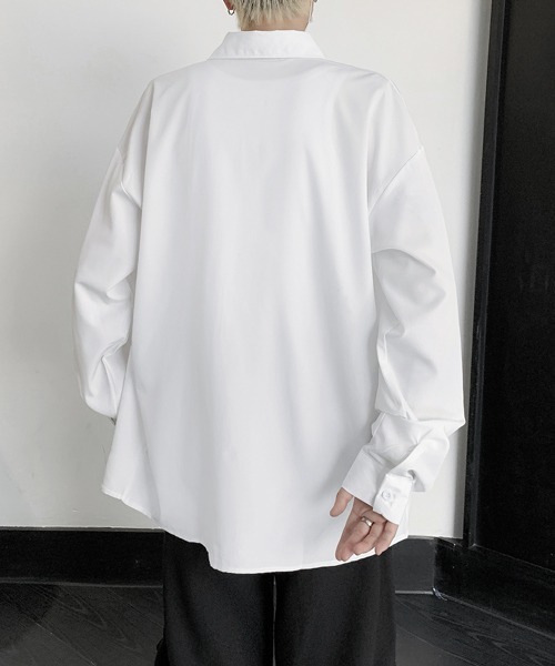 FVLMEN（フルメン）の「【FVLMEN】standard basic tie design longsleeve shirt/スタンダード ベーシック タイ デザイン ロングスリーブ シャツ（シャツ/ブラウス・メンズ・ホワイト/チャコールグレー/ブラック・MEDIUM/LARGE/X-LARGE）」の13枚目の写真