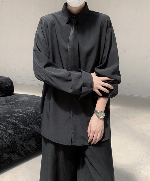 FVLMEN（フルメン）の「【FVLMEN】standard basic tie design longsleeve shirt/スタンダード ベーシック タイ デザイン ロングスリーブ シャツ（シャツ/ブラウス・メンズ・ホワイト/チャコールグレー/ブラック・MEDIUM/LARGE/X-LARGE）」の20枚目の写真