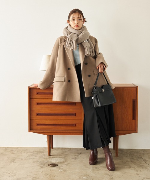 mysty woman（ミスティウーマン）の「ラッセルボリュームストール 127374（ストール/ショール・レディース・ネイビー/アイボリー/ブラウン系その他/ブルーグリーン・FREE）」の22枚目の写真