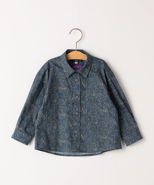 SHIPS(シップス)の「SHIPS KIDS:80~90cm / リバティ プリント 長袖 シャツ(シャツ/ブラウス・キッズ・ネイビー/ベージュ系その他・80/90)」の1枚目の写真