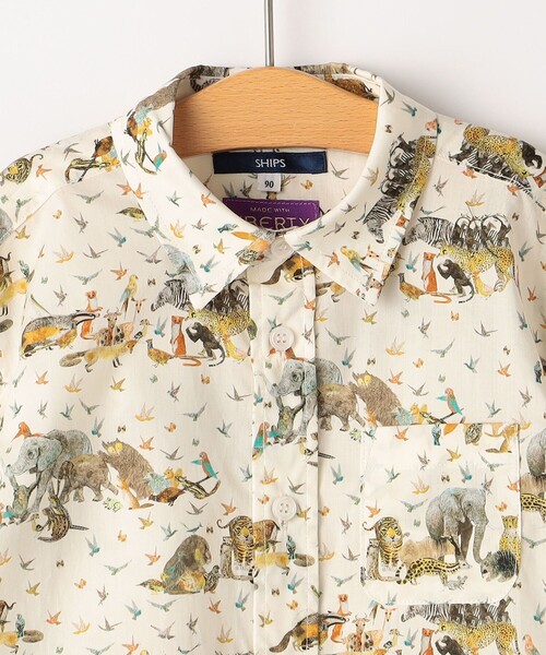 SHIPS(シップス)の「SHIPS KIDS:80~90cm / リバティ プリント 長袖 シャツ(シャツ/ブラウス・キッズ・ネイビー/ベージュ系その他・80/90)」の4枚目の写真