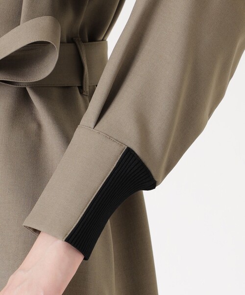 CAST:（キャストコロン）の「【1枚着でも羽織りでも】レイヤードディテールワンピース（ワンピース・レディース・ベージュ系その他4/ネイビー・S/M）」の8枚目の写真