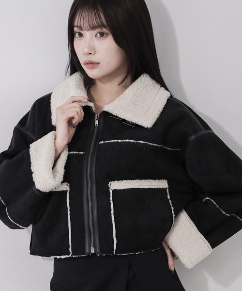 セール】【 スタンドカラーにできる2WAY 】B-3ショートボアフライト