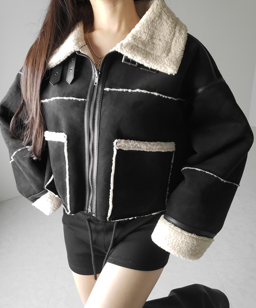 セール】【 スタンドカラーにできる2WAY 】B-3ショートボアフライト