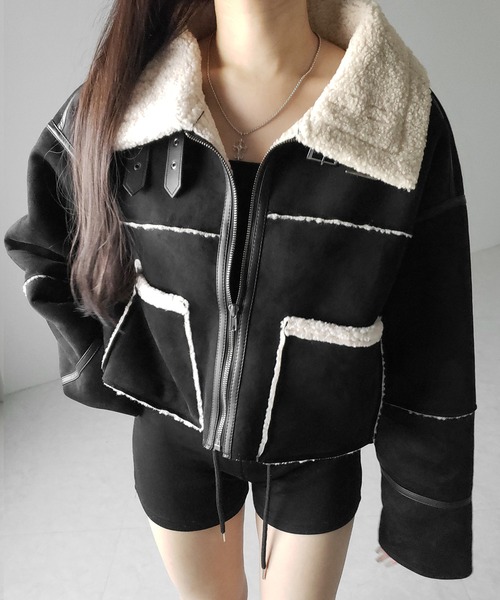 セール】【 スタンドカラーにできる2WAY 】B-3ショートボアフライト