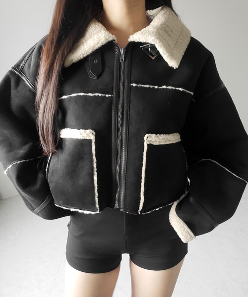 セール】【 スタンドカラーにできる2WAY 】B-3ショートボアフライト