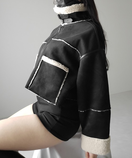 セール】【 スタンドカラーにできる2WAY 】B-3ショートボアフライト