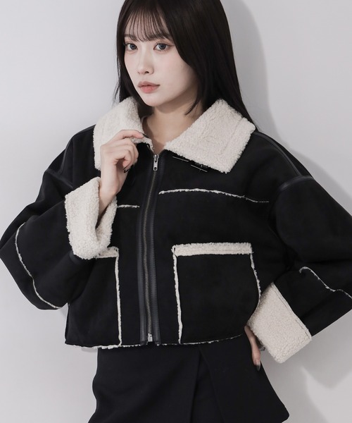 セール】【 スタンドカラーにできる2WAY 】B-3ショートボアフライト