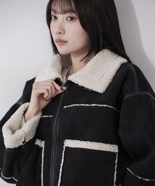 セール】【 スタンドカラーにできる2WAY 】B-3ショートボアフライト