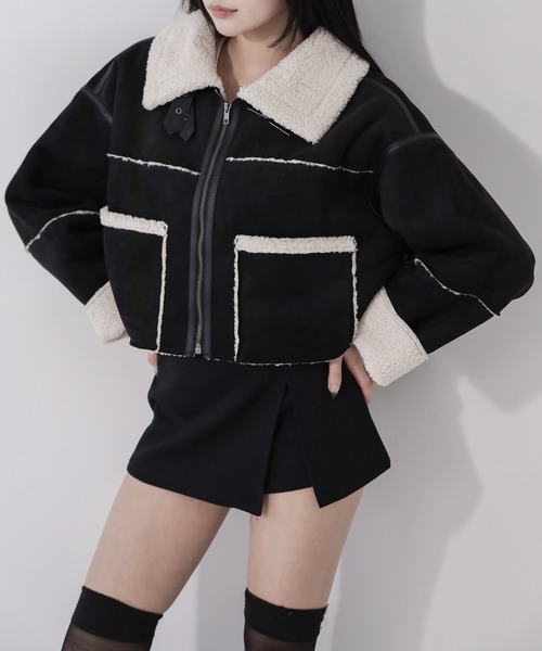 セール】【 スタンドカラーにできる2WAY 】B-3ショートボアフライト