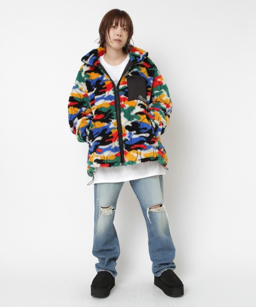 J2126 キルティングジャガードボアジャケット（ブルゾン）｜RNA
