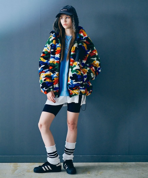 J2126 キルティングジャガードボアジャケット（ブルゾン）｜RNA