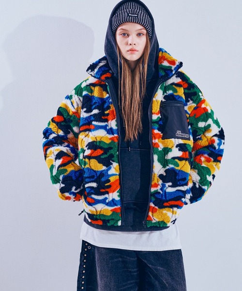 J2126 キルティングジャガードボアジャケット（ブルゾン）｜RNA