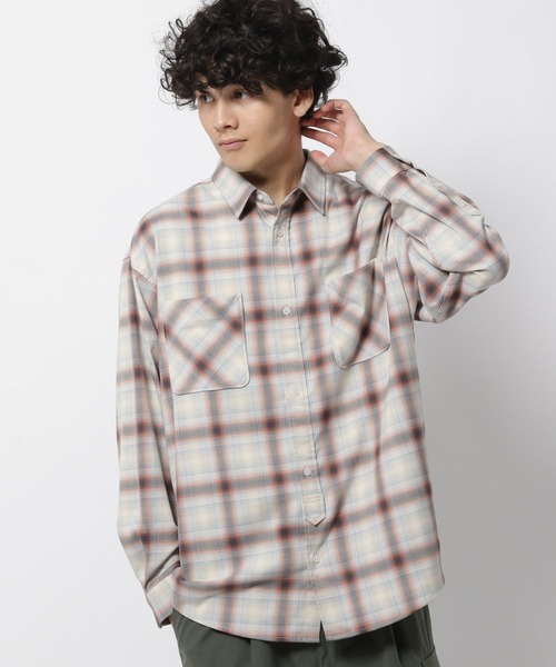 niko and（ニコアンド）の「TRオンブレーチェックシャツ（シャツ