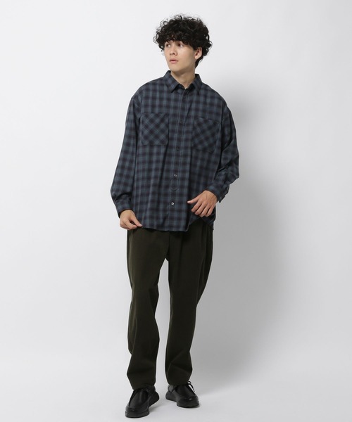 niko and...(ニコアンド)の「TRオンブレーチェックシャツ(シャツ/ブラウス・メンズ・ブラック/アイボリー/ブルー・MEDIUM/LARGE)」の18枚目の写真