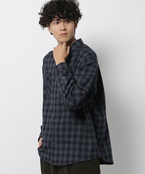 niko and...(ニコアンド)の「TRオンブレーチェックシャツ(シャツ/ブラウス・メンズ・ブラック/アイボリー/ブルー・MEDIUM/LARGE)」の19枚目の写真