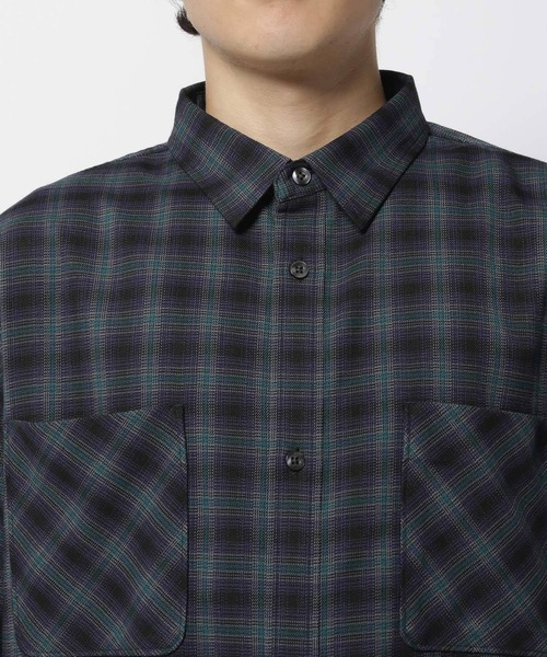 niko and...(ニコアンド)の「TRオンブレーチェックシャツ(シャツ/ブラウス・メンズ・ブラック/アイボリー/ブルー・MEDIUM/LARGE)」の11枚目の写真