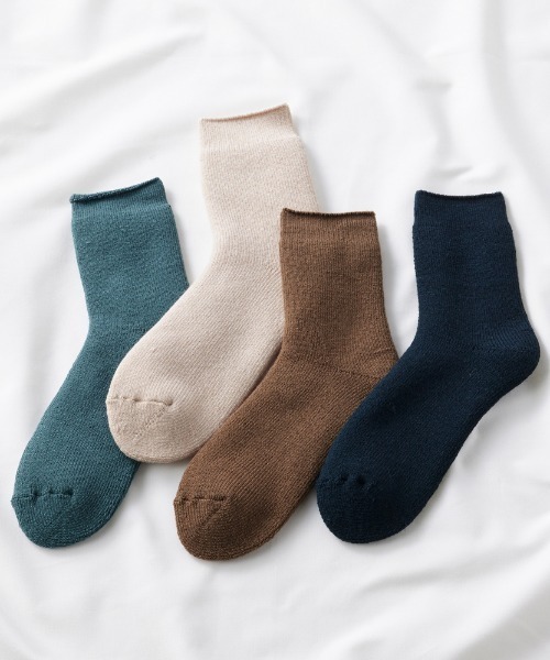 GUNZE(グンゼ)の「UCHI-COLLE/ウチコレ ルームソックス 裏起毛 ショート丈(ソックス/靴下・メンズ・ベージュ系その他/ブラウン/ブルー系その他/ネイビー・25-27CM)」の12枚目の写真