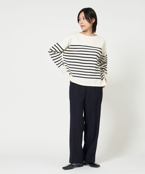ORCIVAL(オーシバル)の「BOAT NECK PULLOVER(ニット/セーター・レディース・ホワイト系その他/ブラック系その他・1)」の4枚目の写真