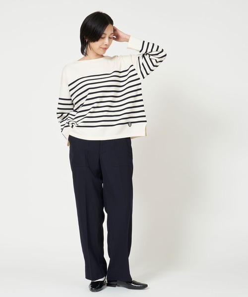 ORCIVAL(オーシバル)の「BOAT NECK PULLOVER(ニット/セーター・レディース・ホワイト系その他/ブラック系その他・1)」の6枚目の写真