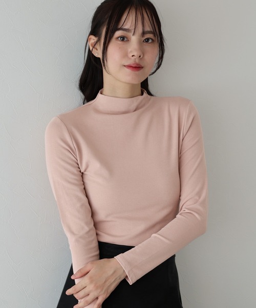 BLUEEAST（ブルーイースト）の「ハイネックカットソー（Tシャツ/カットソー・レディース・ホワイト/ブラウン/ピンク/ボルドー/ブラック・MEDIUM）」の4枚目の写真