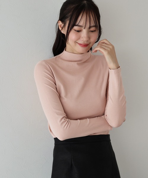 BLUEEAST（ブルーイースト）の「ハイネックカットソー（Tシャツ/カットソー・レディース・ホワイト/ブラウン/ピンク/ボルドー/ブラック・MEDIUM）」の12枚目の写真