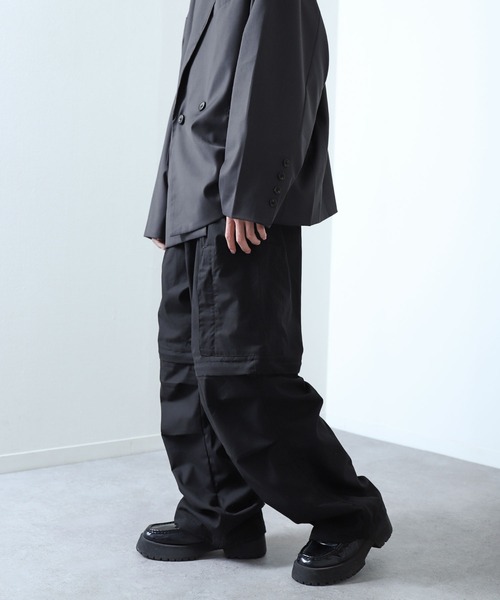NILWAY(ニルウェイ)の「3WAY デタッチャブル ワイド カーゴパンツ(カーゴパンツ・メンズ・カーキ/ブラック/チャコール・MEDIUM/SMALL/X-LARGE/LARGE)」の18枚目の写真