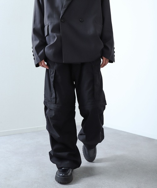 NILWAY(ニルウェイ)の「3WAY デタッチャブル ワイド カーゴパンツ(カーゴパンツ・メンズ・カーキ/ブラック/チャコール・MEDIUM/SMALL/X-LARGE/LARGE)」の21枚目の写真