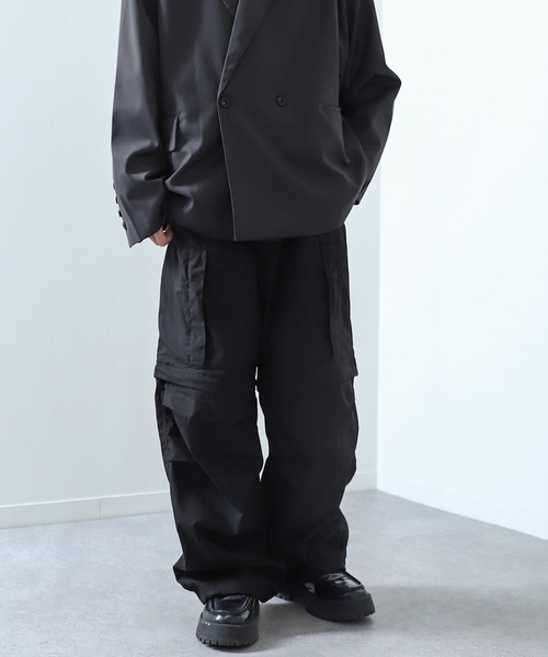 NILWAY(ニルウェイ)の「3WAY デタッチャブル ワイド カーゴパンツ(カーゴパンツ・メンズ・カーキ/ブラック/チャコール・MEDIUM/SMALL/X-LARGE/LARGE)」の19枚目の写真