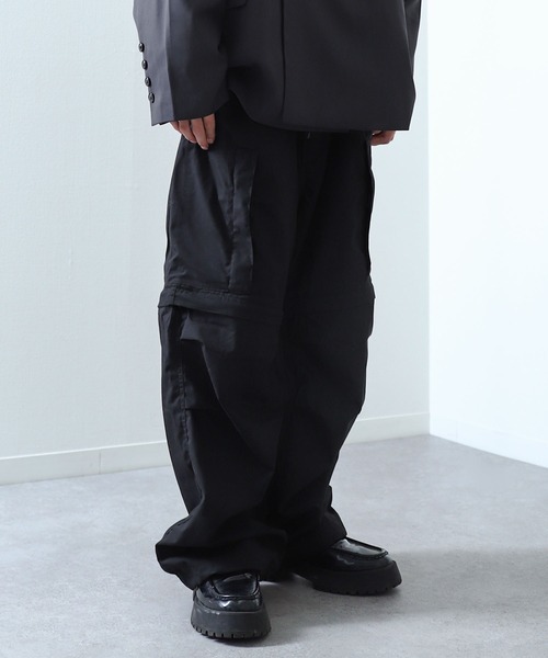 NILWAY(ニルウェイ)の「3WAY デタッチャブル ワイド カーゴパンツ(カーゴパンツ・メンズ・カーキ/ブラック/チャコール・MEDIUM/SMALL/X-LARGE/LARGE)」の20枚目の写真