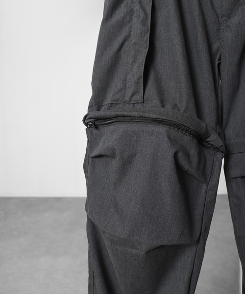 NILWAY(ニルウェイ)の「3WAY デタッチャブル ワイド カーゴパンツ(カーゴパンツ・メンズ・カーキ/ブラック/チャコール・MEDIUM/SMALL/X-LARGE/LARGE)」の6枚目の写真
