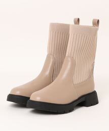 Balancoire（ブランコアール）の「トラックソールリブニットブーツ（ブーツ）」