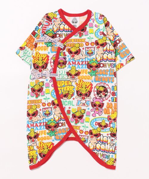 MY FIRST HYSTERIC [BLACK LABEL] GOOD VIBES総柄 コンビ肌着（ロンパース）｜HYSTERIC MINI（ヒステリックミニ）