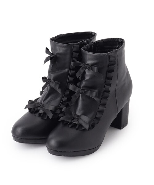 リボン3連フリルブーツ（ブーツ）｜cs T&P（シーエスティーアンドピー）
