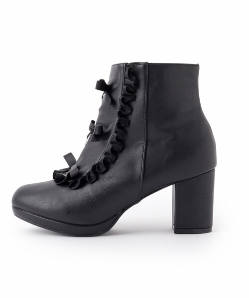 リボン3連フリルブーツ（ブーツ）｜cs T&P（シーエスティーアンドピー）