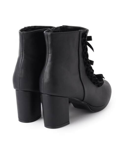 リボン3連フリルブーツ（ブーツ）｜cs T&P（シーエスティーアンドピー）