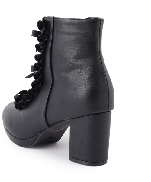 リボン3連フリルブーツ（ブーツ）｜cs T&P（シーエスティーアンドピー）