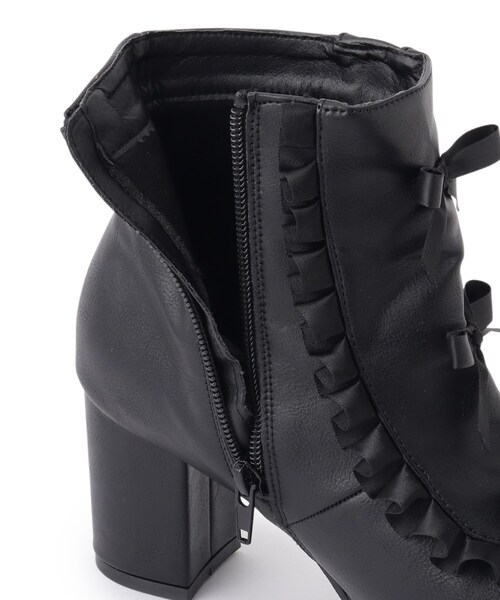 リボン3連フリルブーツ（ブーツ）｜cs T&P（シーエスティーアンドピー）