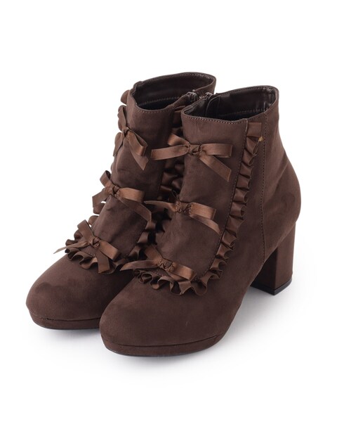 リボン3連フリルブーツ（ブーツ）｜cs T&P（シーエスティーアンドピー）