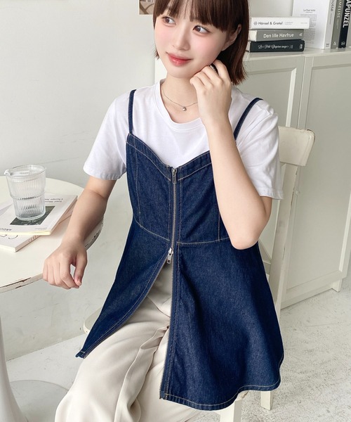 もん 8/21 M llllab デニムキャミ 楽天市場】ワンピース デニム キャミワンピ レディース トップス