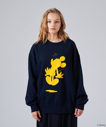 【 Disney / Mickey Mouse 】SILHOUETTE MOTIF SWEAT / 【 ディズニー / ミッキーマウス 】シルエットモチーフスウェット