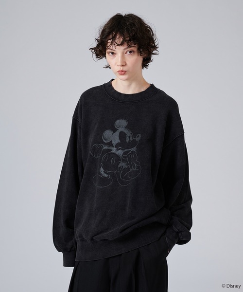 セール】【 Disney / Mickey Mouse 】SILHOUETTE MOTIF SWEAT