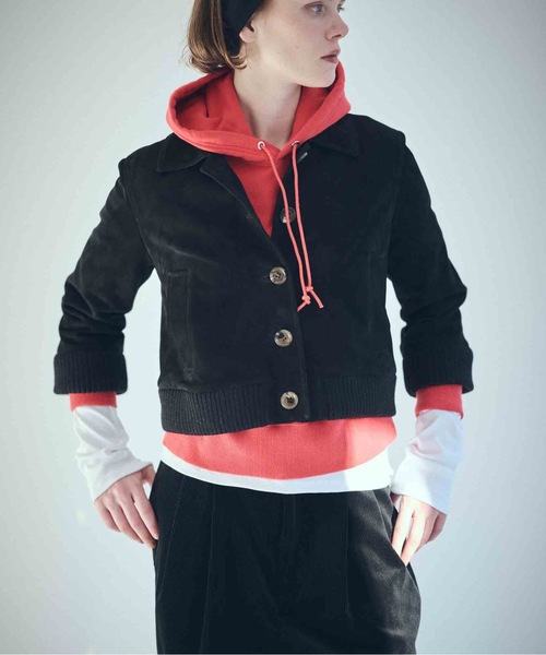 SEA（シー）の「コンパクトラグラン スウェットフーディ（スウェット・レディース・チャコールグレー/ホワイト/レッド・ONE SIZE）」の17枚目の写真