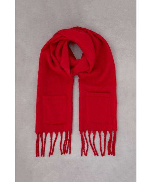 AZUL by moussy（アズールバイマウジー）の「ポケット付マフラー（ストール/ショール・レディース・レッド/アイボリー/ブルー・FREE）」の21枚目の写真