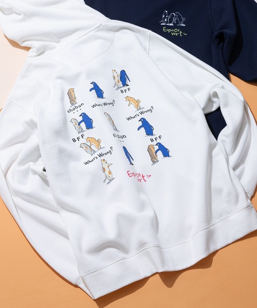 【BLUE STANDARD/ブルースタンダード】裏起毛ヘビーウェイトアニマルプリントフーディー プルオーバーパーカー（パーカー）｜Blue Standard （ブルースタンダード） 7,207円