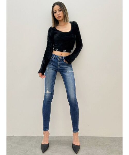 GYDA（ジェイダ）の「G noobgydiesシャギーニットトップス（ニット/セーター・レディース・ピンク/オフホワイト/ブラック・FREE）」の18枚目の写真