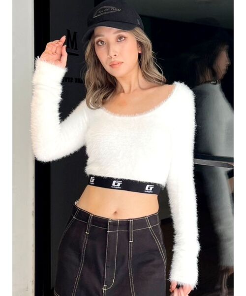 GYDA（ジェイダ）の「G noobgydiesシャギーニットトップス（ニット/セーター・レディース・ピンク/オフホワイト/ブラック・FREE）」の22枚目の写真